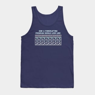 Powerlifting Program Colorful Tank Top